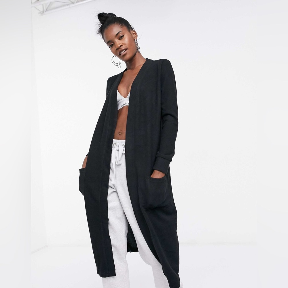 NOISY MAY | Black Long Cardigan with Pockets - Picture 3 of 14